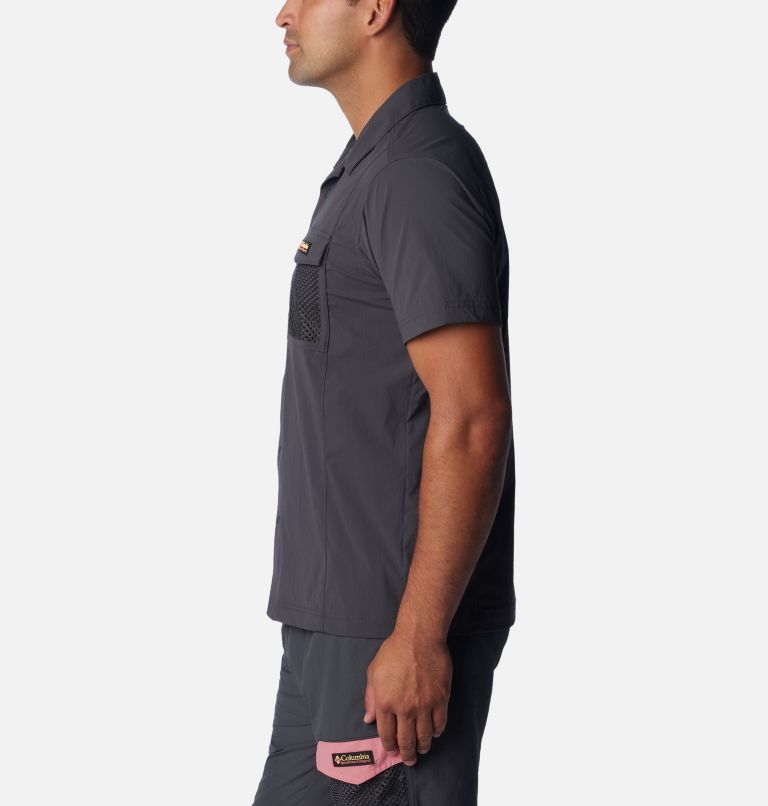 Men's Painted Peak Woven Short Sleeve Shirt, Color: Shark, image 3
