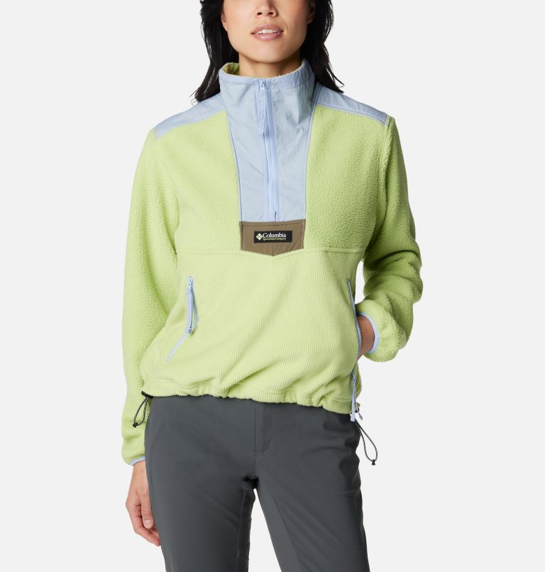 Columbia Hakatai Full Forro polar, Mujer, Talla: Small, Stone Green