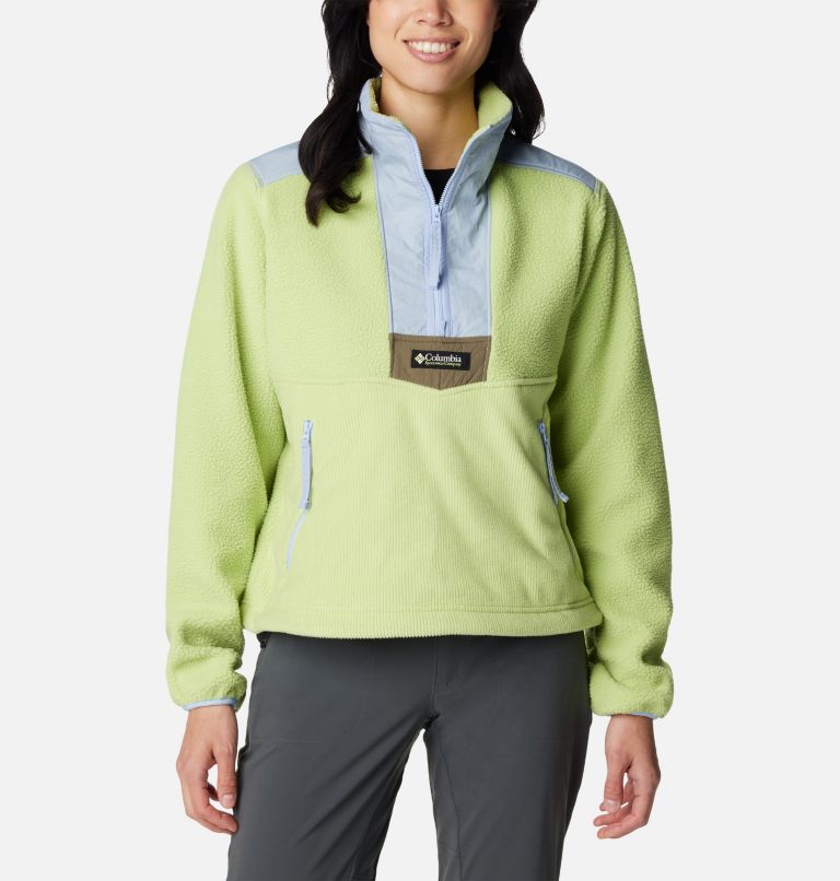 NEW! COLUMBIA Woman Lodge Sherpa Pullover Snap Fleece w/Pockets