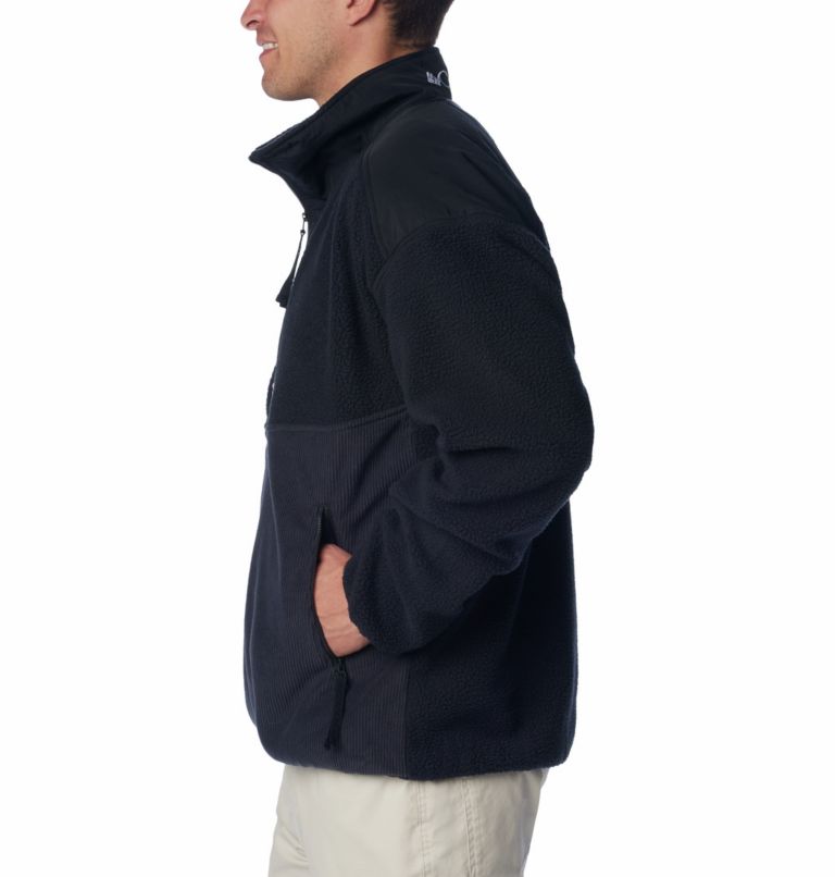 Thumbnail: Men's Riptide Fleece Jacket, Color: Black, Salmon Rose, image 3