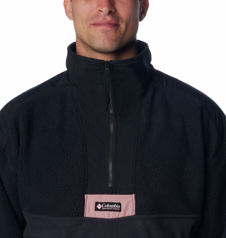 Thumbnail: Men's Riptide Fleece Jacket, Color: Black, Salmon Rose, image 4
