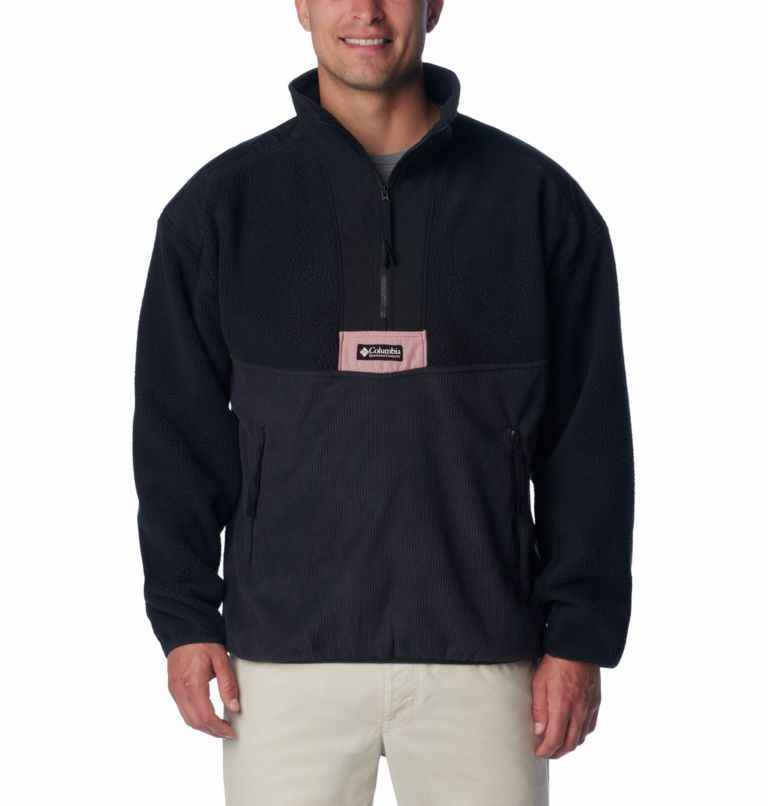 Thumbnail: Men's Riptide Fleece Jacket, Color: Black, Salmon Rose, image 1