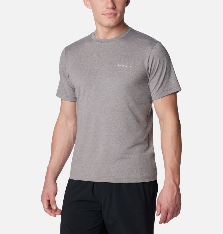 Men's Tech Trail Crew Neck Shirt II, Color: Boulder Heather, image 5