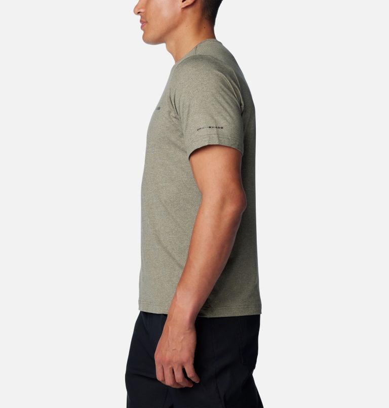 Haut à col rond Tech Trail II pour homme, Color: Stone Green Heather, image 3