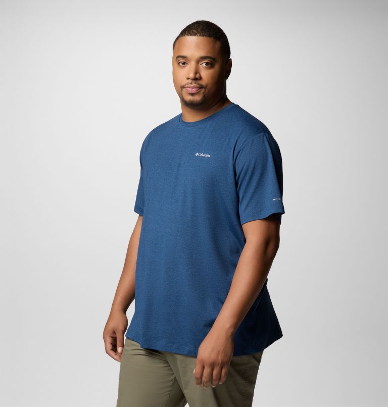Haut à col rond Tech Trail II pour homme – Tailles fortes, Color: Collegiate Navy Heather, image 3