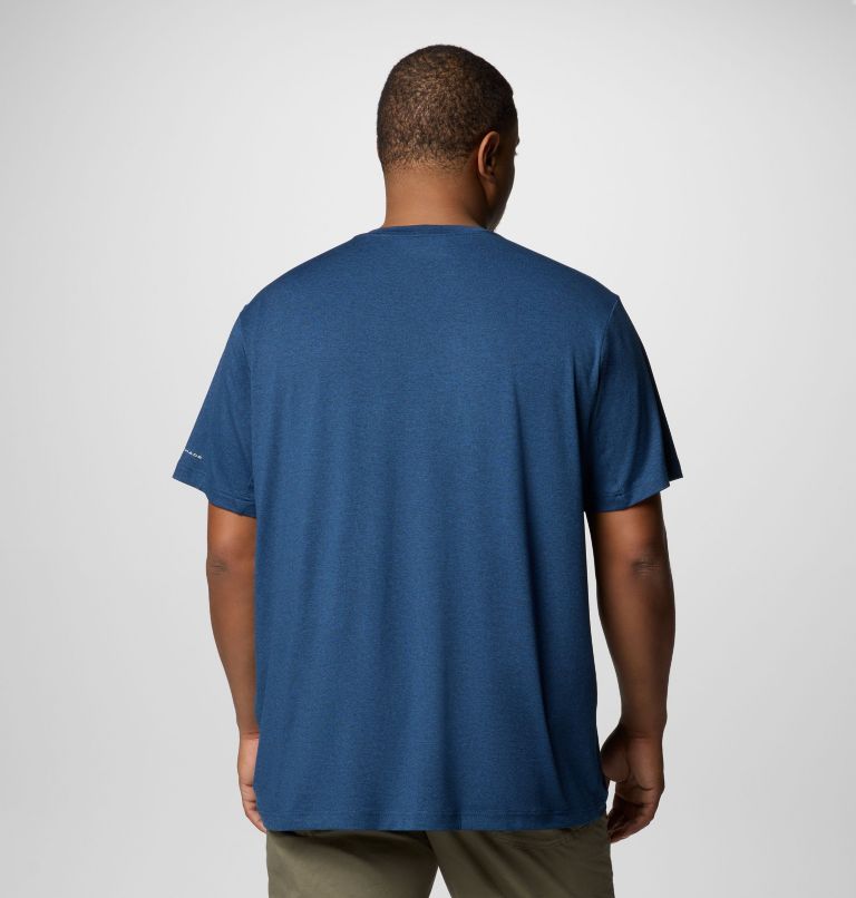 Haut à col rond Tech Trail II pour homme – Tailles fortes, Color: Collegiate Navy Heather, image 2