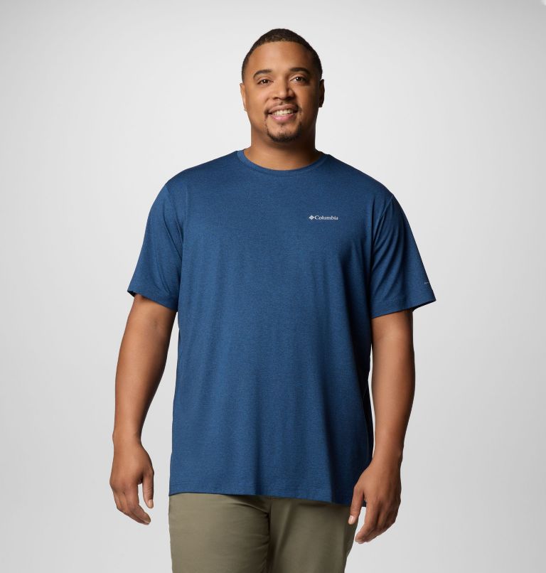 Haut à col rond Tech Trail II pour homme – Tailles fortes, Color: Collegiate Navy Heather, image 1