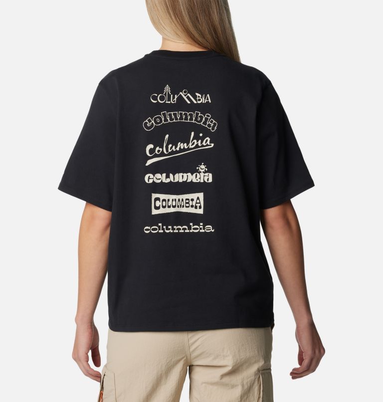 Women's Alpine Way II Technical Graphic T-Shirt, Color: Black, Branded Jumble, image 1