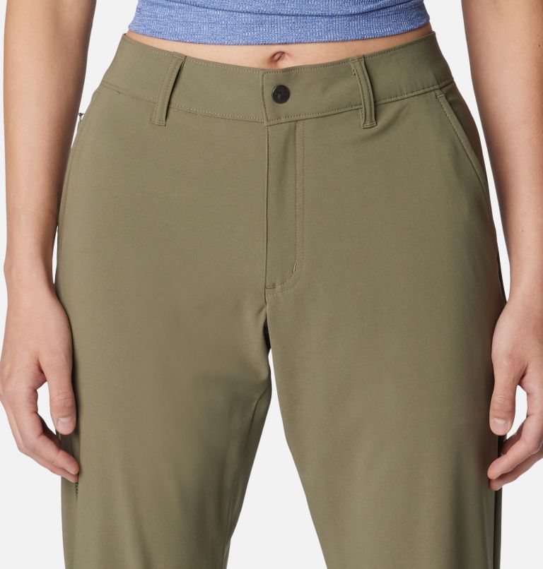 Women's Back Beauty 2.0 Softshell Hiking Trousers, Color: Stone Green, image 4
