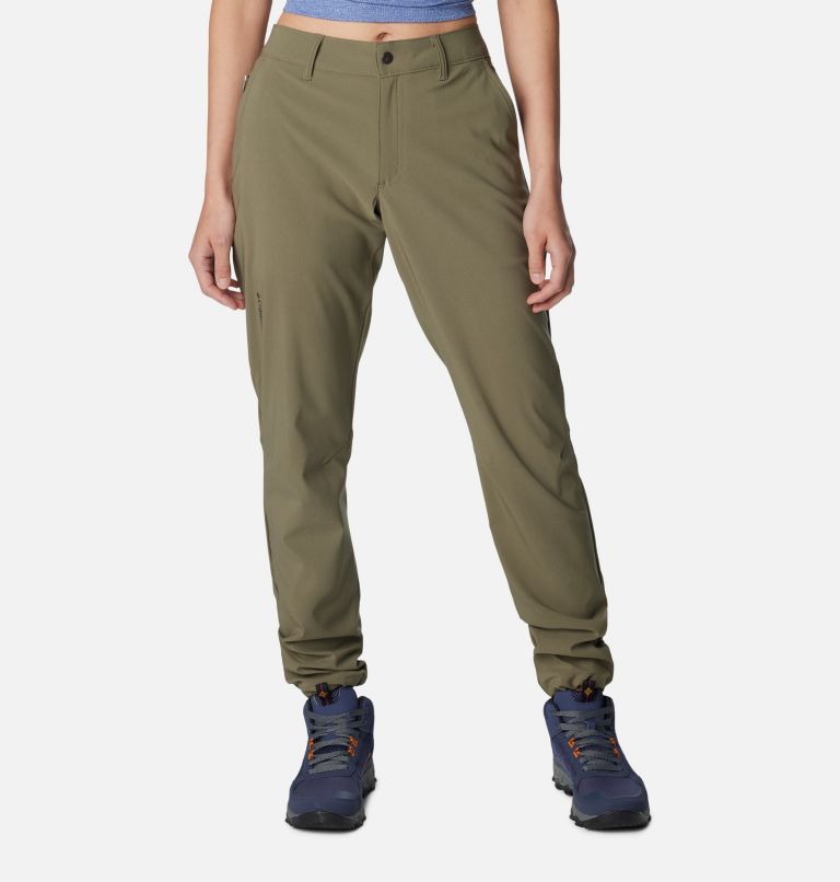 Women's Back Beauty 2.0 Softshell Hiking Trousers, Color: Stone Green, image 7