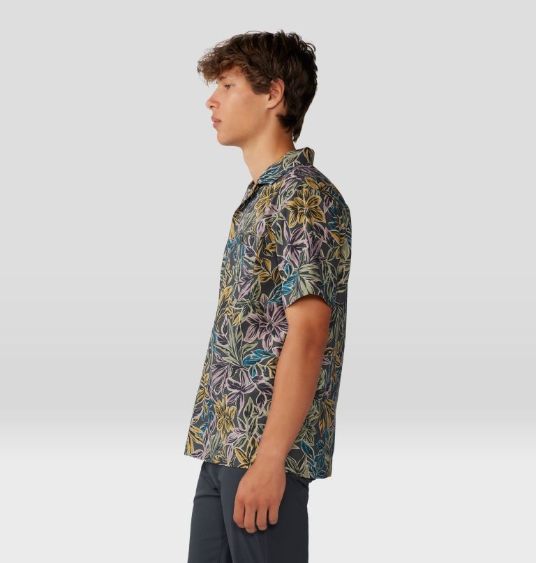 Men's Trail Sender Camp Shirt, Color: Volcanic Floral Print, image 3