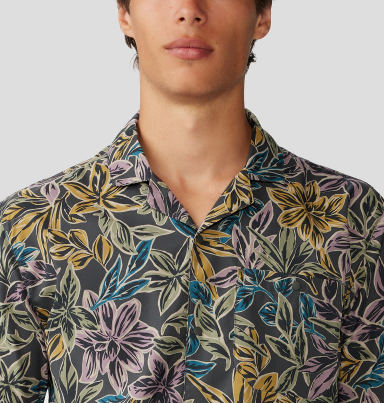 Men's Trail Sender Camp Shirt, Color: Volcanic Floral Print, image 4