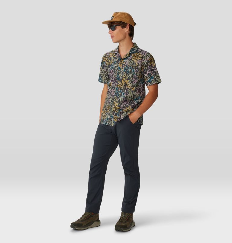 Men's Trail Sender Camp Shirt, Color: Volcanic Floral Print, image 5