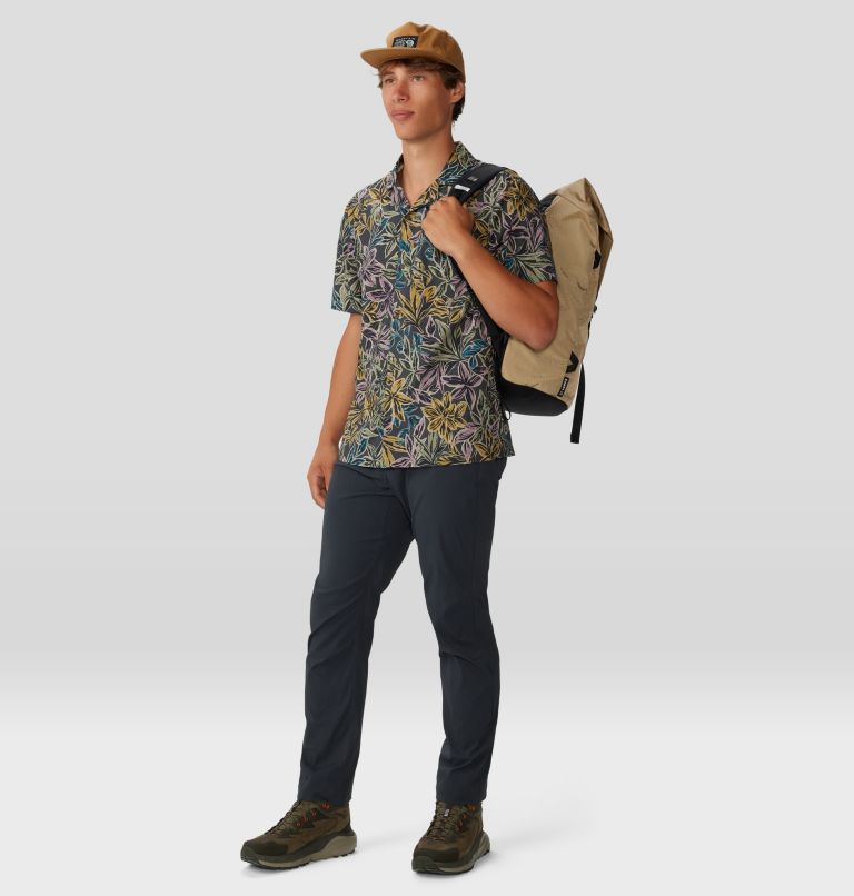 Men's Trail Sender Camp Shirt, Color: Volcanic Floral Print, image 6