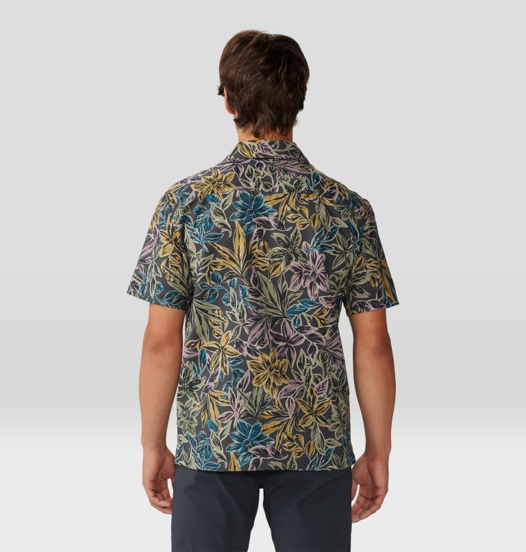 Men's Trail Sender Camp Shirt, Color: Volcanic Floral Print, image 2
