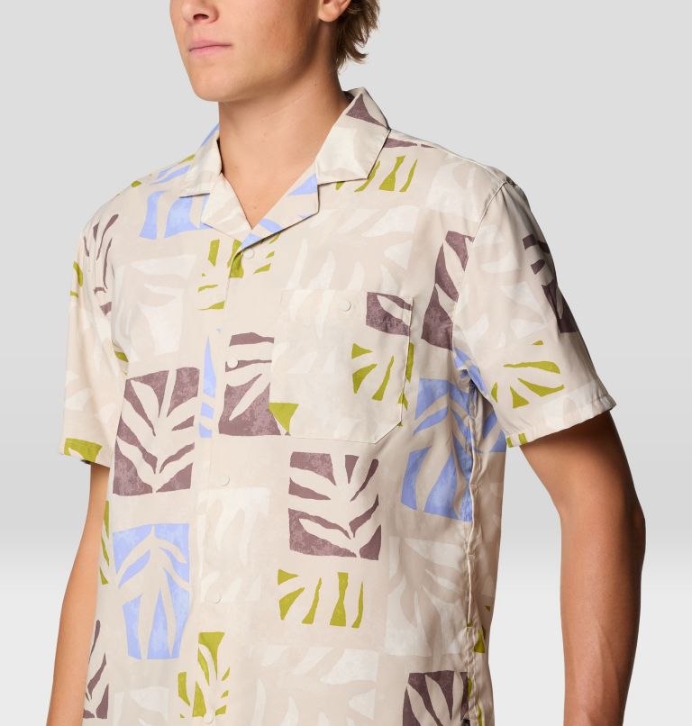 Men's Trail Sender Camp Shirt, Color: Stone Meadows Print, image 6