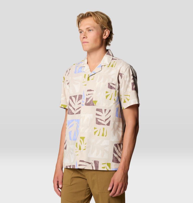 Men's Trail Sender Camp Shirt, Color: Stone Meadows Print, image 7