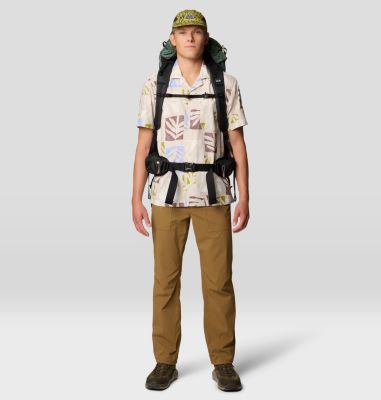 Men's Trail Sender Camp Shirt, Color: Stone Meadows Print, image 6