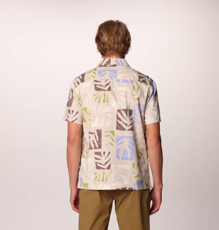 Men's Trail Sender Camp Shirt, Color: Stone Meadows Print