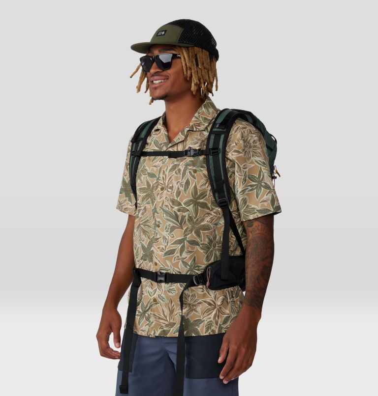 Thumbnail: Men's Trail Sender Camp Shirt, Color: Sandstorm Floral Print, image 6