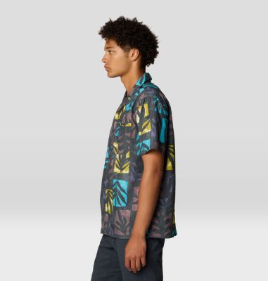 Men's Trail Sender Camp Shirt, Color: Allium Meadows Print, image 12