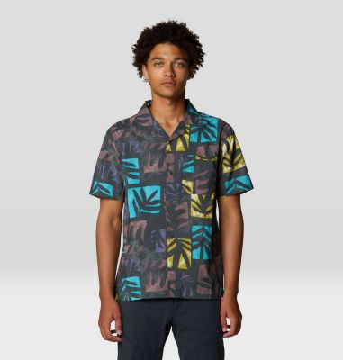 Men's Trail Sender Camp Shirt, Color: Allium Meadows Print, image 9