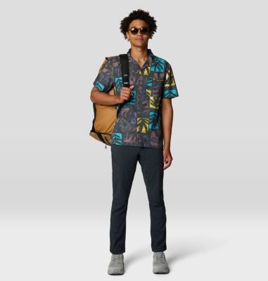 Men's Trail Sender Camp Shirt, Color: Allium Meadows Print, image 10