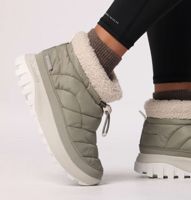 Women's Snowtrot Shorty Winter Boot, Color: Grey Green, Dark Stone