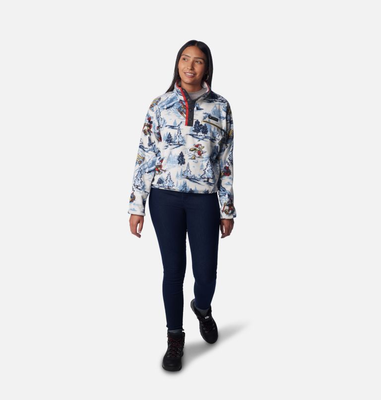 Disney 100 Half Snap Fleece, Color: Snowcap, image 7