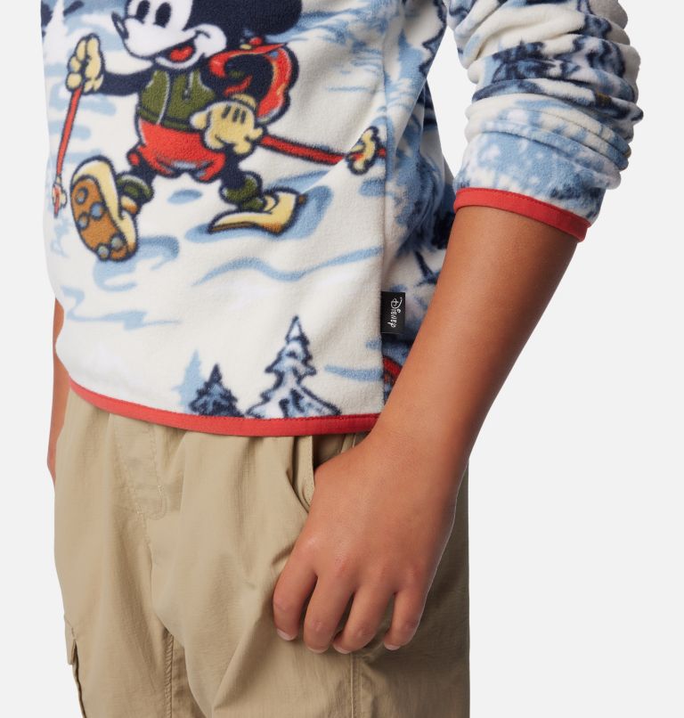 Thumbnail: Youth Disney100 Half Snap Fleece, Color: Snowcap, image 12