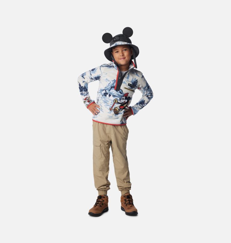 Youth Disney100 Half Snap Fleece, Color: Snowcap, image 11