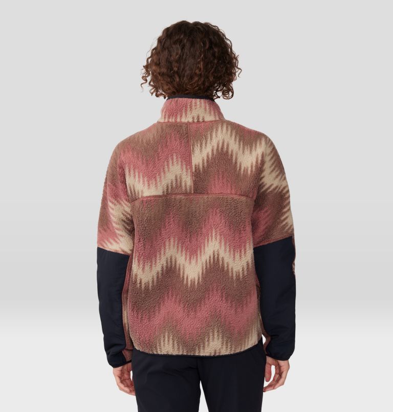 Thumbnail: Women's HiCamp Fleece Printed Pullover, Color: Clay Earth Zig Zag Print, image 2