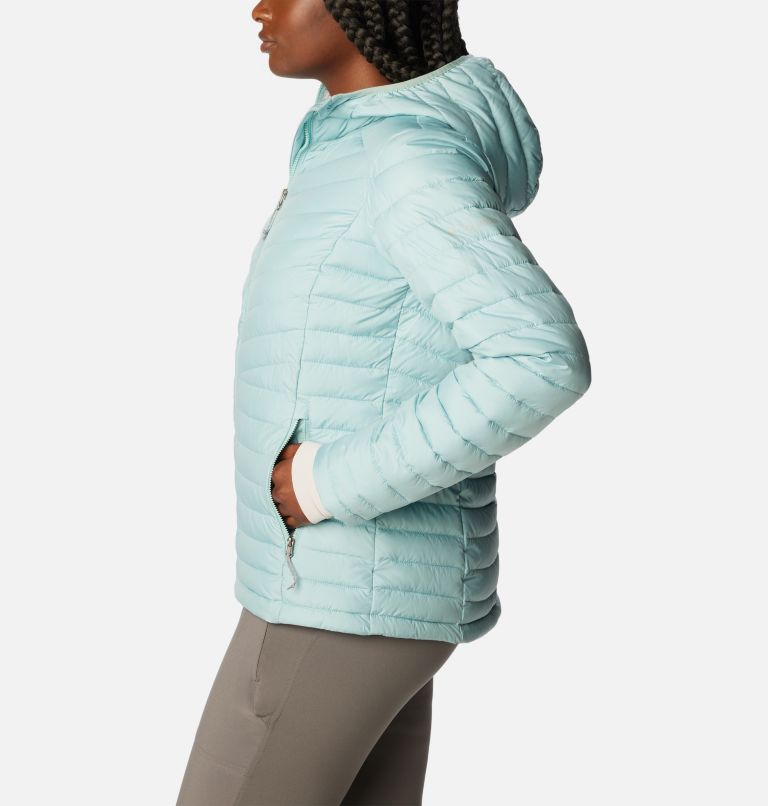 W Slope Edge Hooded Jacket | 321 | XL, Color: Aqua Haze, image 3