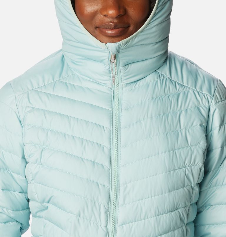 Women's Slope Edge Hooded Jacket, Color: Aqua Haze, image 4