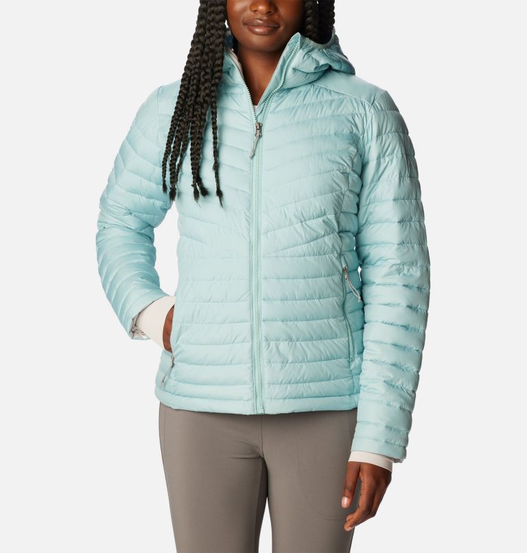 Women's Slope Edge Hooded Jacket, Color: Aqua Haze, image 1