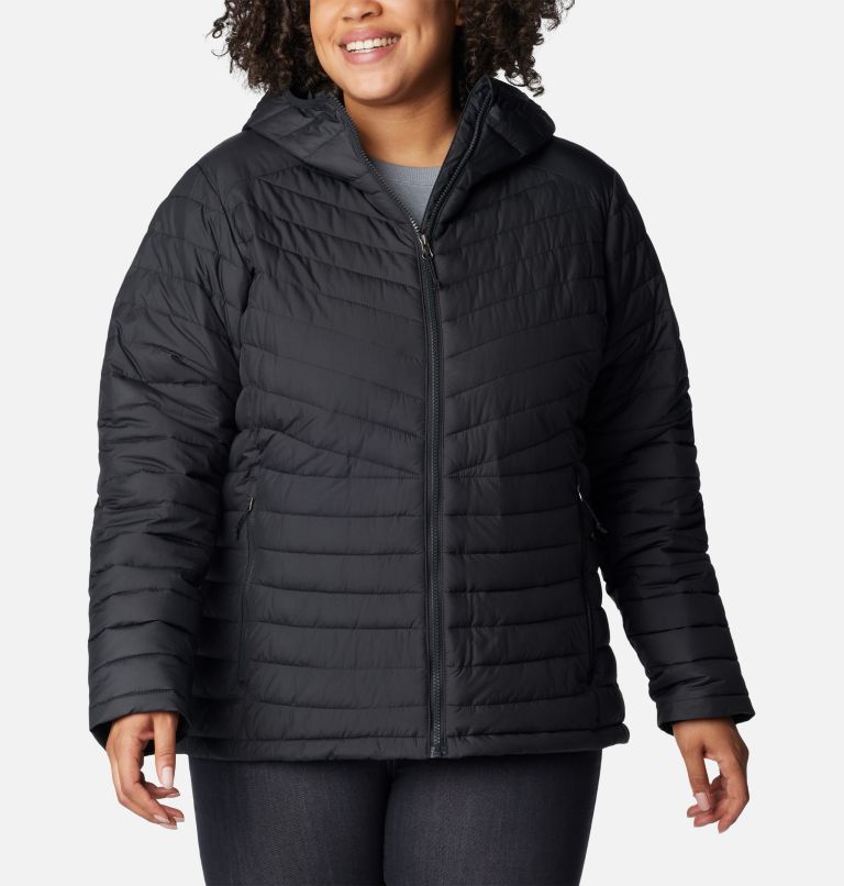 Thumbnail: Women's Slope Edge Hooded Jacket - Plus Size, Color: Black, image 1
