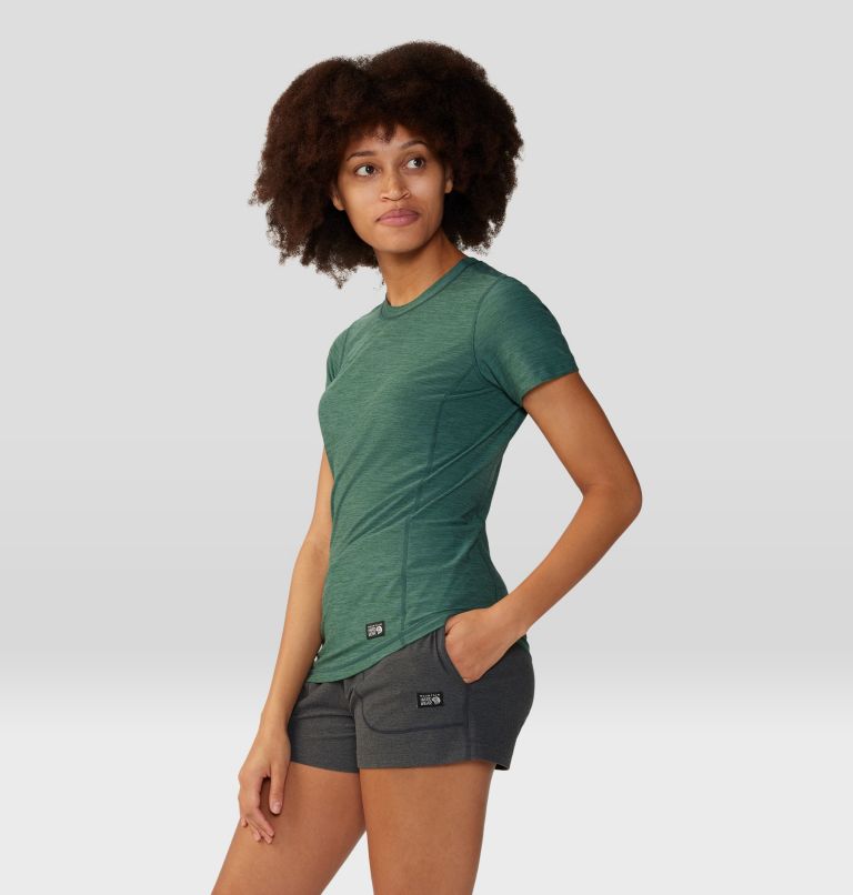 Women's Chillaction Short Sleeve, Color: Aqua Green Heather, image 3