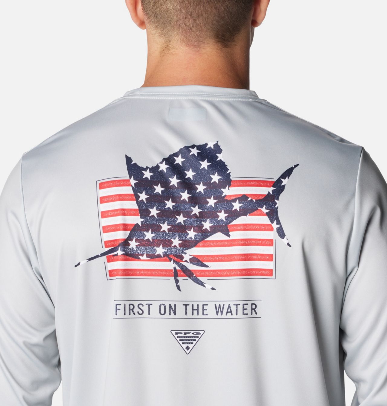 Men's PFG Terminal Tackle™ Fins and Stripes Long Sleeve Shirt 5