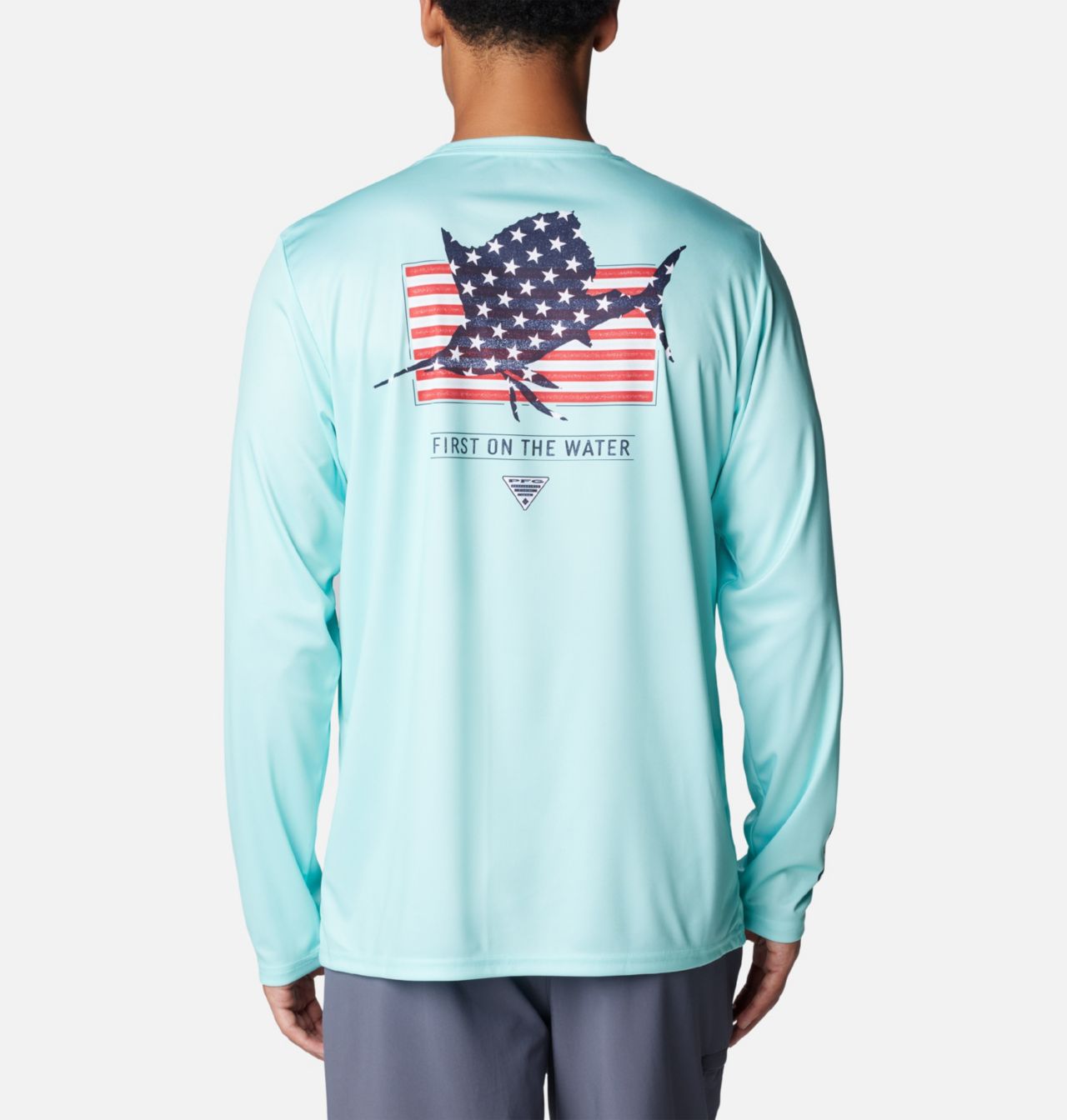 Men's PFG Terminal Tackle™ Fins and Stripes Long Sleeve Shirt 2