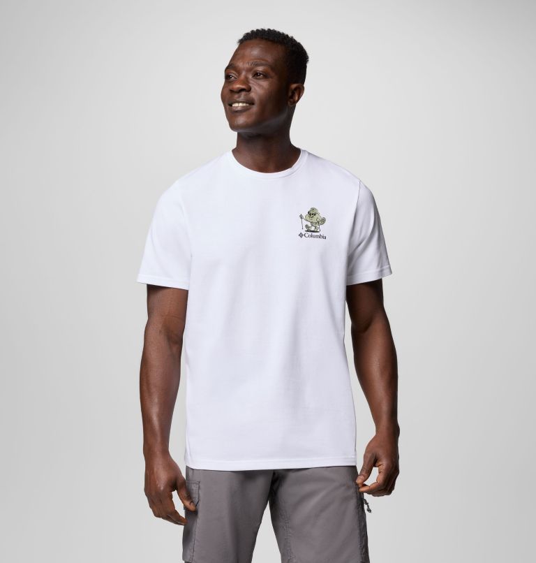 Men's Hageman Graphic Technical T-Shirt, Color: White, Hike On, image 1