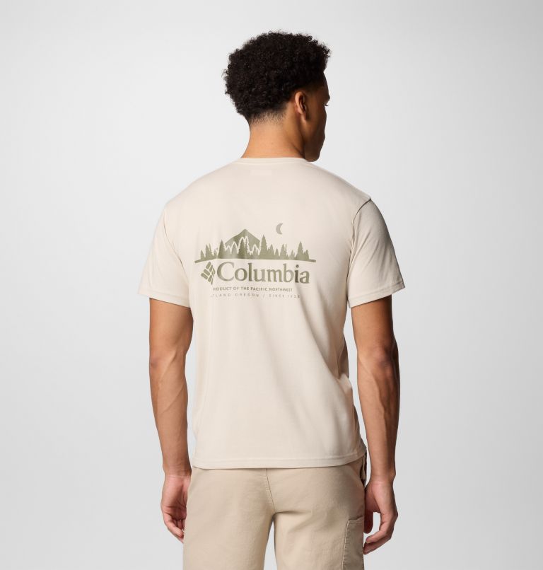 Men's Hageman Graphic Technical T-Shirt, Color: Dark Stone, Heavenly Horizons, image 1