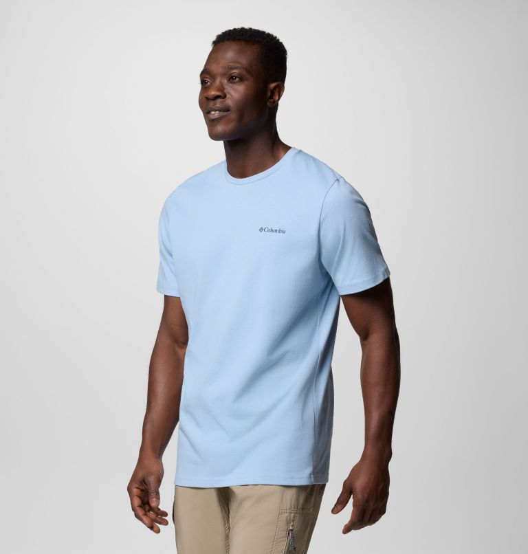Men's Hageman Graphic Technical T-Shirt, Color: Ripple Blue, Heavenly Horizons, image 3
