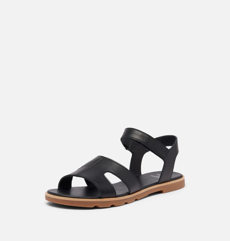 Women's Ella III Ankle Strap Flat Sandal, Color: Black, Gum 2, image 8