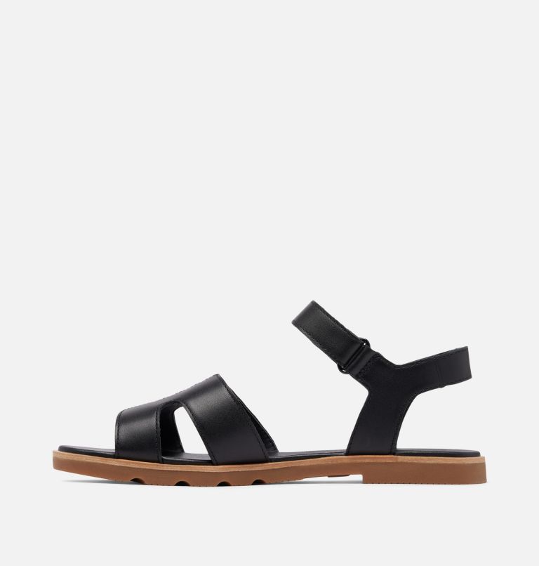 Women's Ella III Ankle Strap Flat Sandal, Color: Black, Gum 2, image 4
