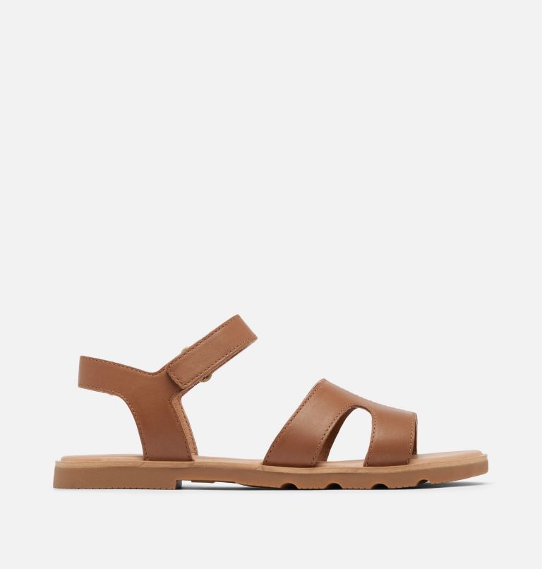 Brown flat shop sandals ankle strap