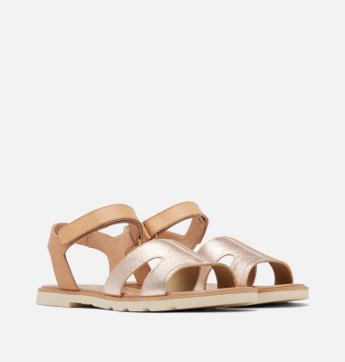 Sandales Plates ELLA III Avec Bride De Cheville Pour Femmes, Color: Honest Beige, Honey White, image 2