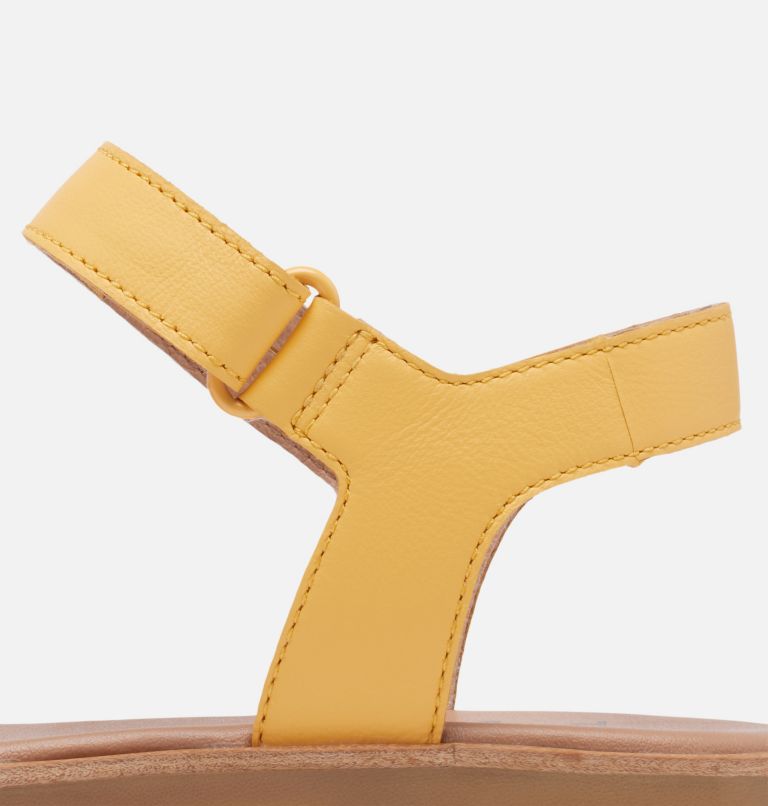 Women's Ella III Ankle Strap Flat Sandal, Color: Yellow Ray, Gum, image 9