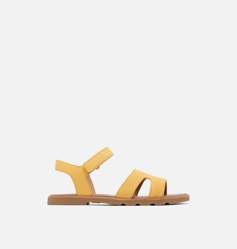ELLA III Ankle Strap Women's Flat Sandal, Color: Yellow Ray, Gum, image 1