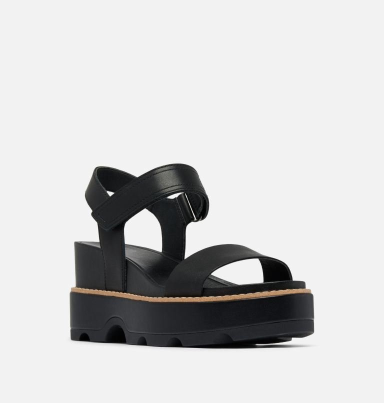 JOANIE IV Y Strap Wedge Women's Sandal, Color: Black, Sea Salt, image 7
