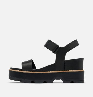 Women's Joanie IV Y Strap Wedge Sandal, Color: Black, Sea Salt, image 4